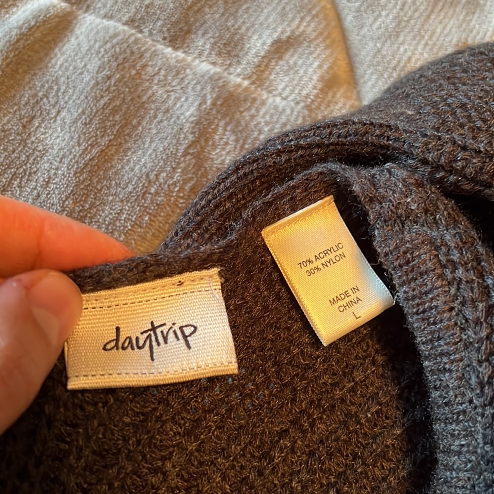 Size Large Daytrip Oversized Black Sweater - Picture 3 of 3